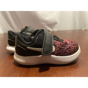 Nike Toddler Girls Flex Contact 917939-001 Pink Black Sneakers Shoes Size 5C